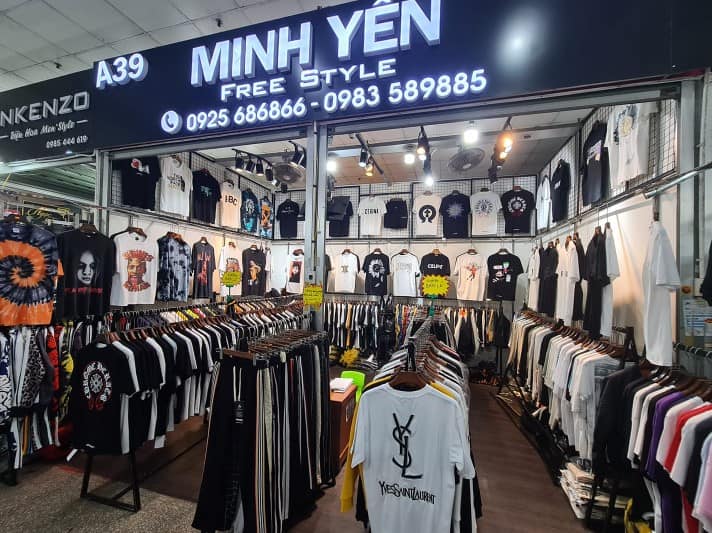 cửa hàng quần áo nam chợ Sơn Long Ninh Hiệp Hà Nộ