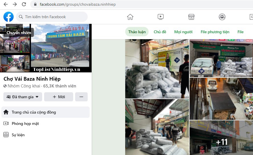 Toplist nhóm sỉ chợ vải Ninh Hiệp online UY TÍN