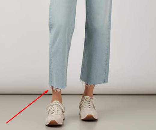 jeans ống suông rộng