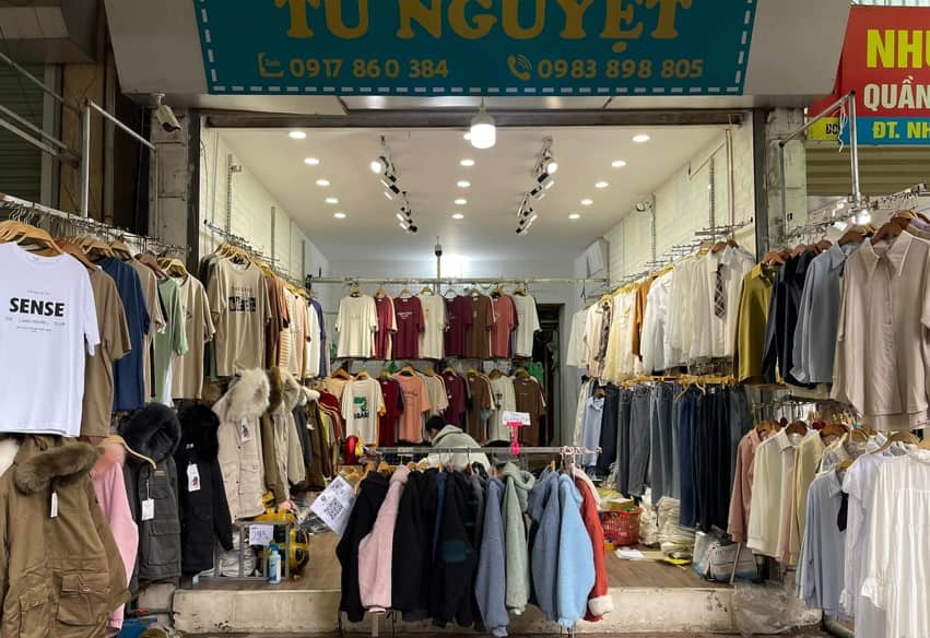 Tổng kho sỉ quần áo Quảng Châu chợ xóm 9 Ninh Hiệp