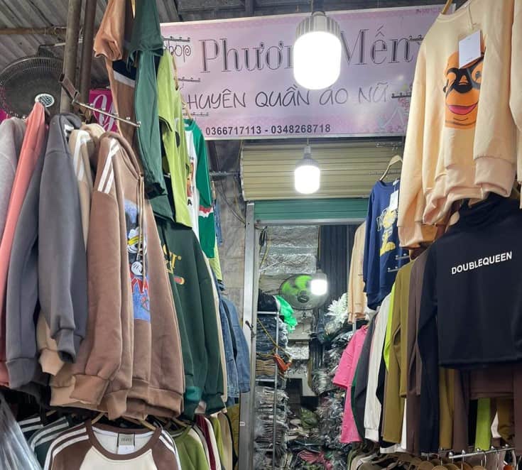 tổng kho sỉ quần áo Quảng Châu chợ xóm 5 Ninh Hiệp